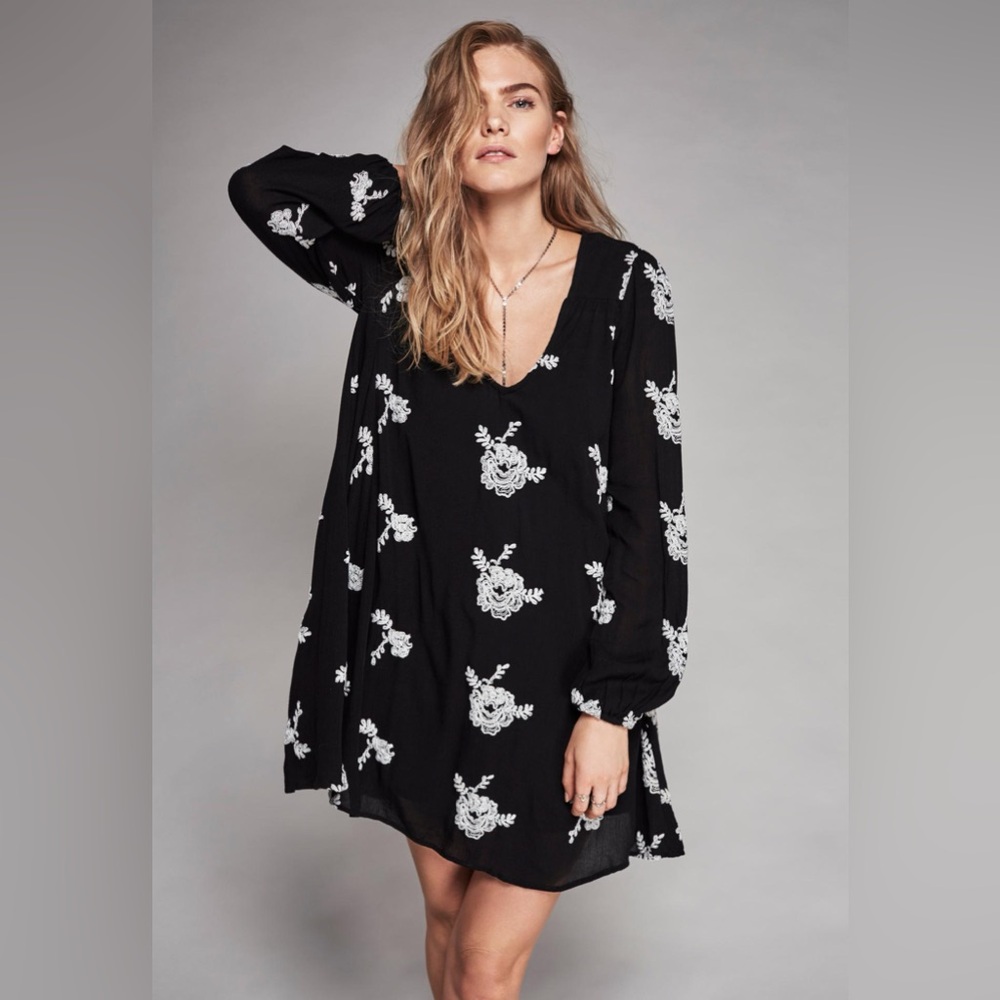 Free People Embroidered Austin Mini Dress
